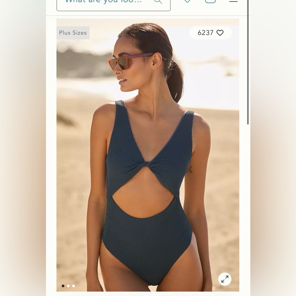Malai Navy Twist Front One-Piece Swimsuit